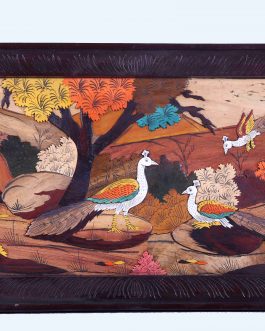 Rose Wood Peacock Scenery panel