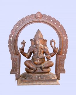 30 Inch  Sitting Thiruvachi Ganesh  Bronze