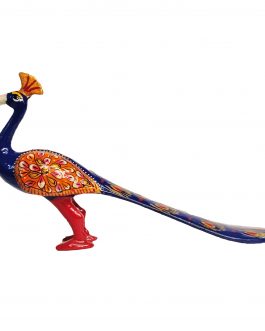 White Metal Peacock Metal Painted