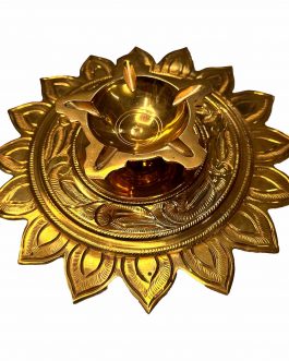 Brass Lamp Lotus Agal