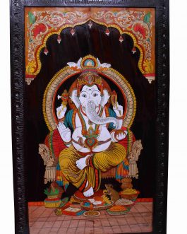 Rose Wood  3D Ganesh Panel