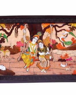 Rose Wood Jula RadhaKrishna Panel