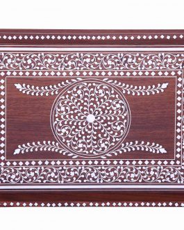 White Wood Inlaid Service Tray