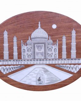 Saharanpur Wood Inlaid Wall Plate