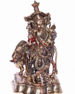 Brass Cow Krishna