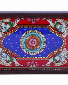 Tanjore Reverse Glass Painting (Tray)