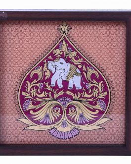 Tanjore Reverse Glass Painting (Tray)