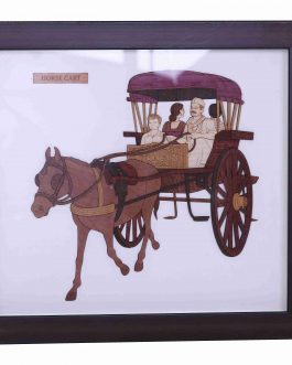 Wood Painting (Horse Cart)