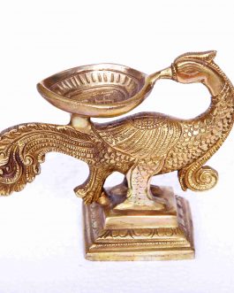Brass Peacock Lamp