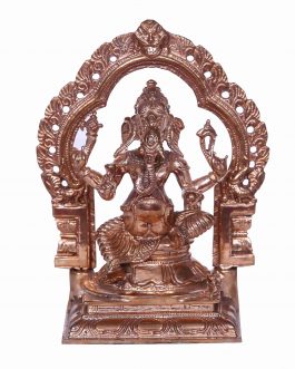 Bronze Sitting Ganesh With Arch