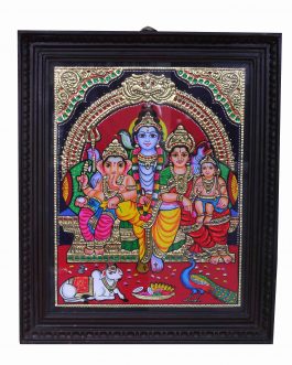 Tanjore paintings Shivan Family
