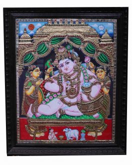 Tanjore Painting – Butter Krishna
