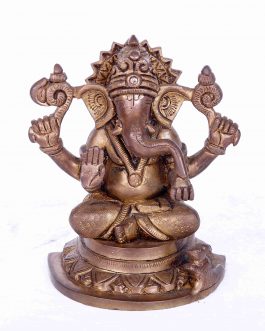 Brass Sitting Ganesh