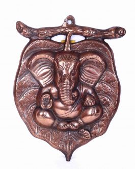Brass Leaf Ganesh