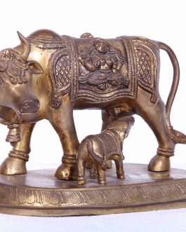 Brass Cow And Calf A/F