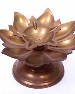 Brass Panchamuga Lotus Deepam