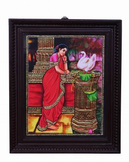 Tanjore Painting Lady and Annam