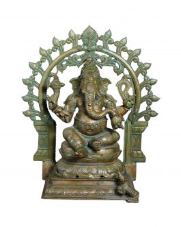 Bronze Sitting Ganesh With Thiruvatchi