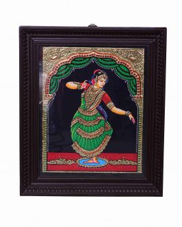 Tanjore Painting Bharathanatiyam Lady