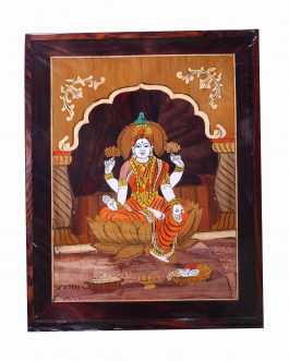 Wood Painting Mahalakshmi Panel