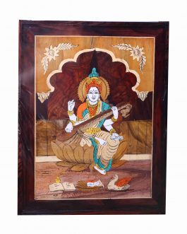 Wood Painting Saraswathi Panel