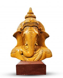 Wood Craving Ganesh Brust