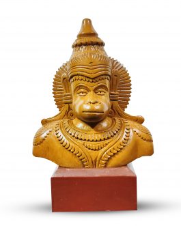 Wood Craving Hanuman Brust
