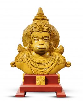 Wood Craving Hanuman Brust