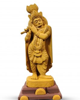 Wood Carving Krishna