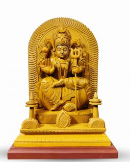 Wood Craving Sitting Devi